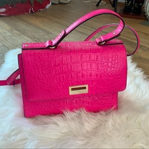 Kate Spade HotPink Orchard Valley Croc Leather Bag